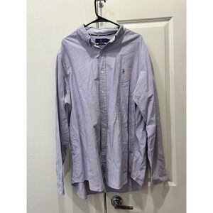Ralph Lauren XXL Lavender Purple Classic Fit Button Down Dress Shirt Mens